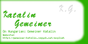 katalin gemeiner business card